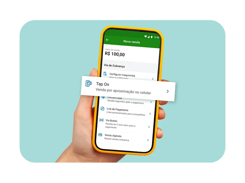 Tap On (celular como maquininha): Aplicativo do PagBank que transforma o celular com NFC em maquininha, sem comprar aparelho, com recebimento na hora