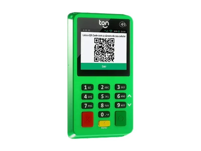 Ton T2: Maquininha compacta do Ton com chip 3G grátis e Wi-Fi, que funciona sem celular, com as mesmas taxas das outras maquininhas Ton